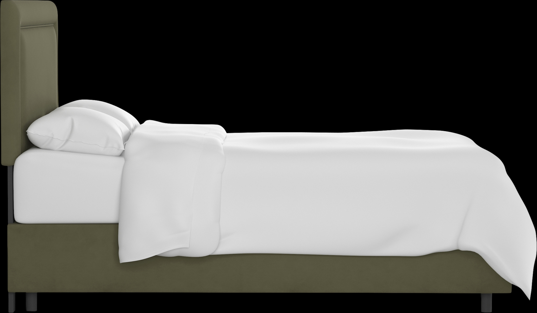 Sweet Plains Green Queen Upholstered Bed - Thumbnail - Image 3