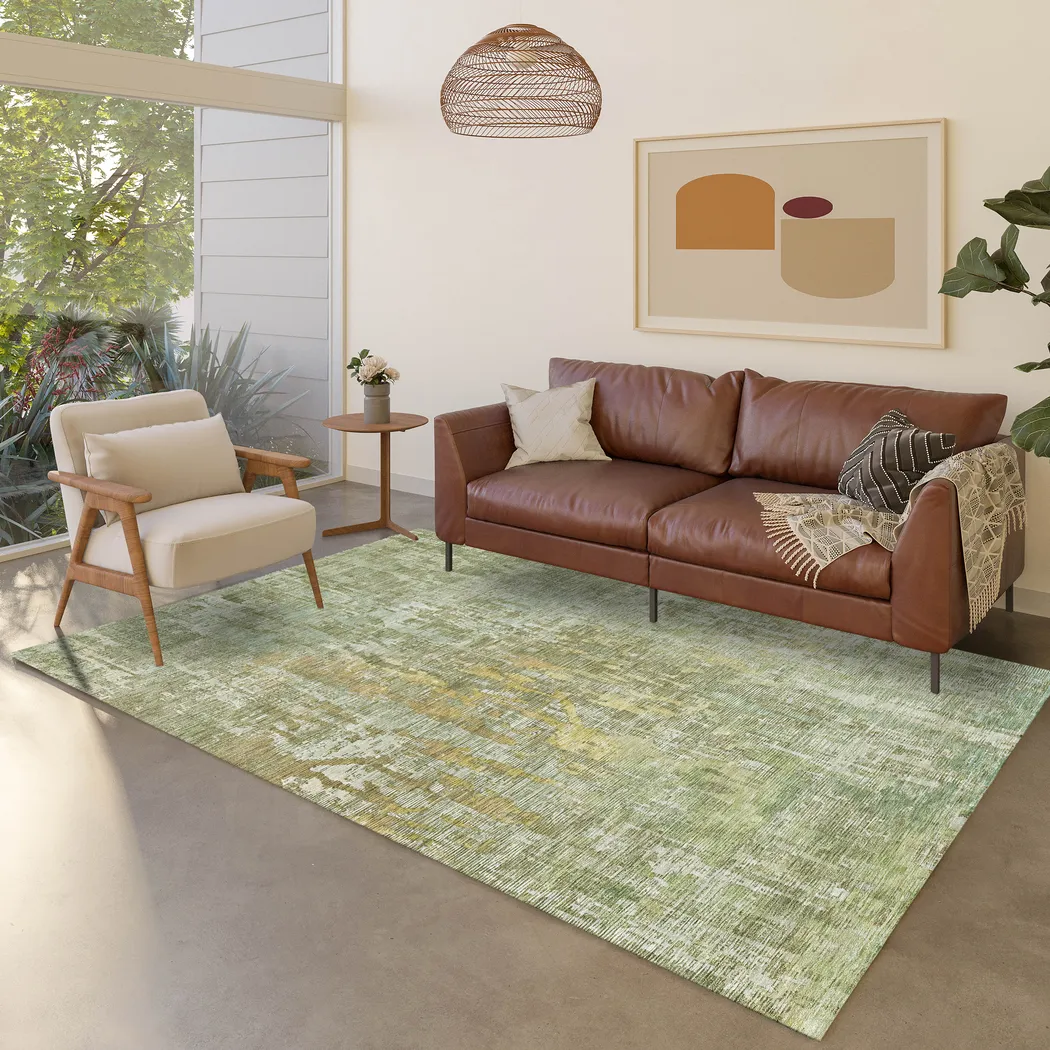 Swila Green 8' x 10' Machine Washable Rug - Thumbnail - Image 2