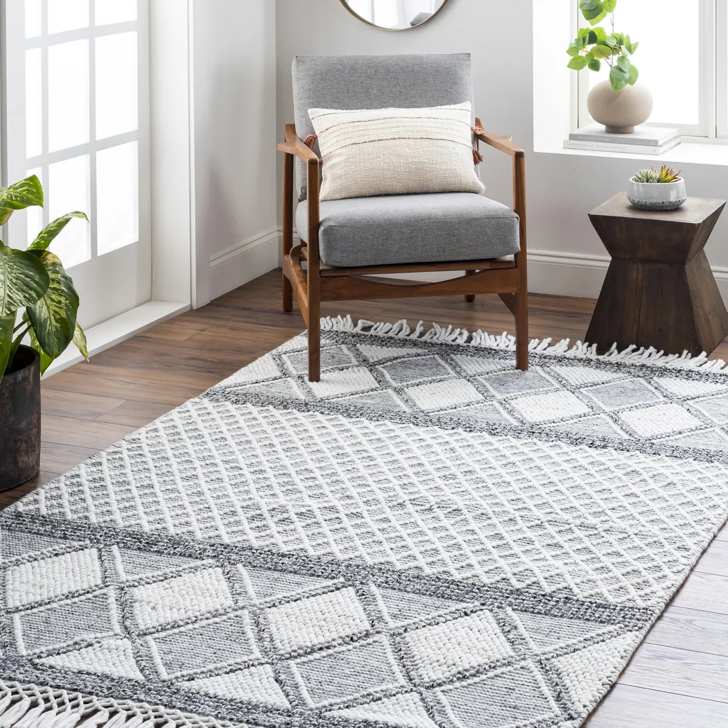 Swithland III Gray 6' x 9' Rug - Thumbnail - Image 2