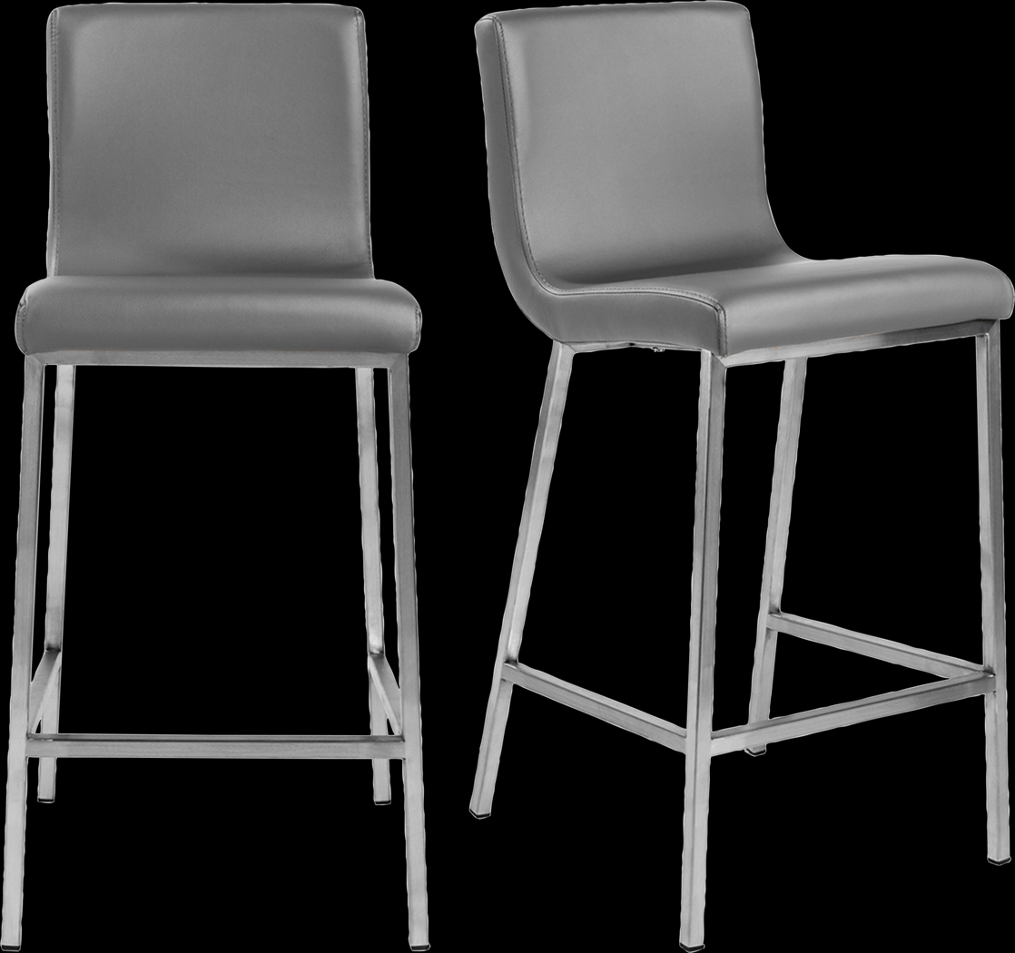 Swygert I Gray Counter Stool, Set of 2 - Thumbnail - Image 1