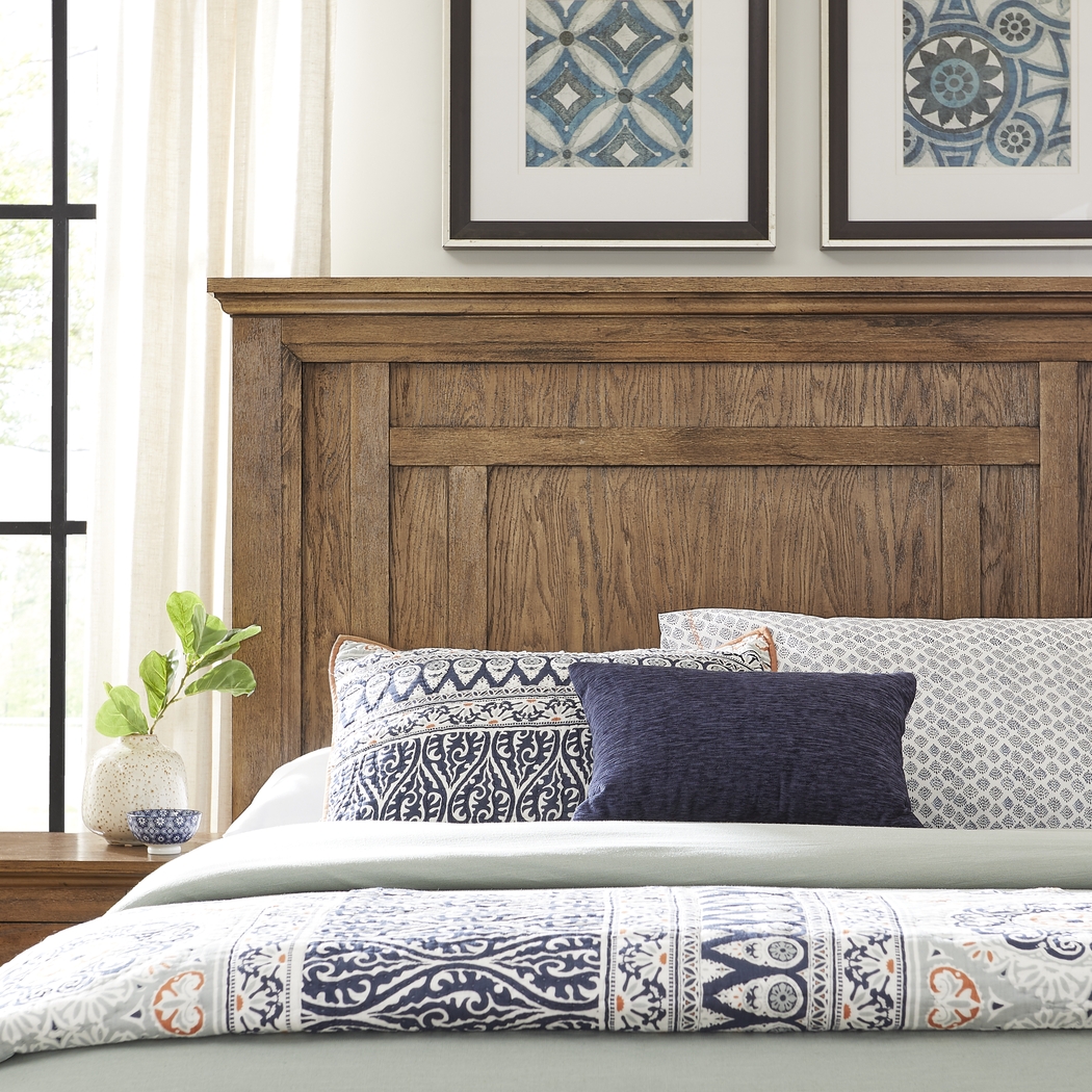 Sycamore Trail Oak 3 Pc King Bed - Thumbnail - Image 2