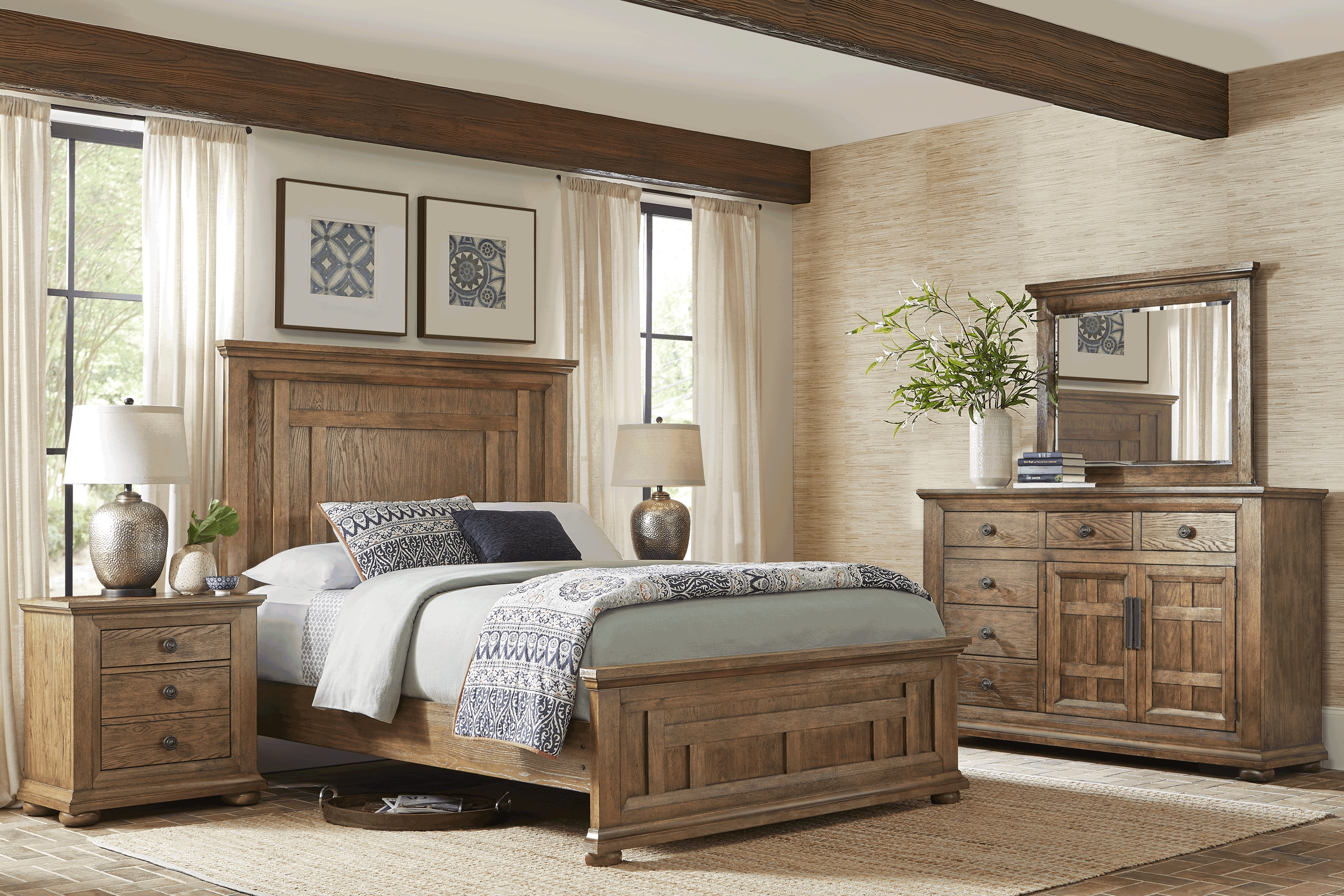 Sycamore Trail Oak 5 Pc King Bedroom - Thumbnail - Image 1