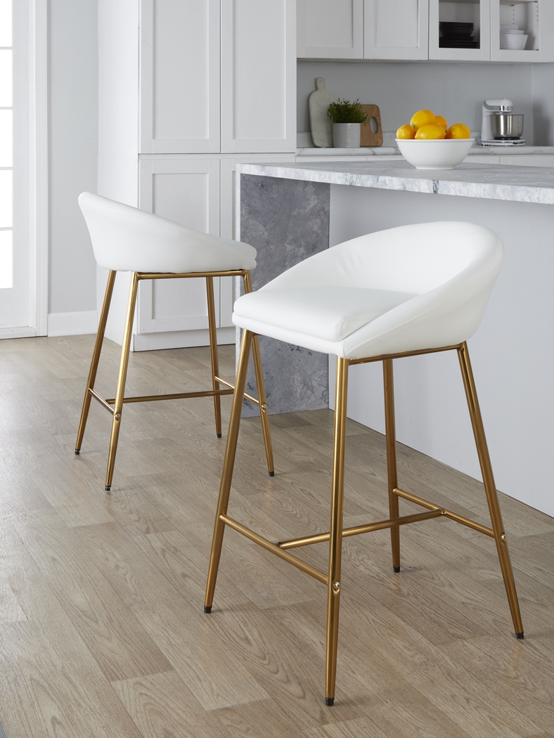 Sydenham White Counter Height Stool, Set of 2 - Thumbnail - Image 3