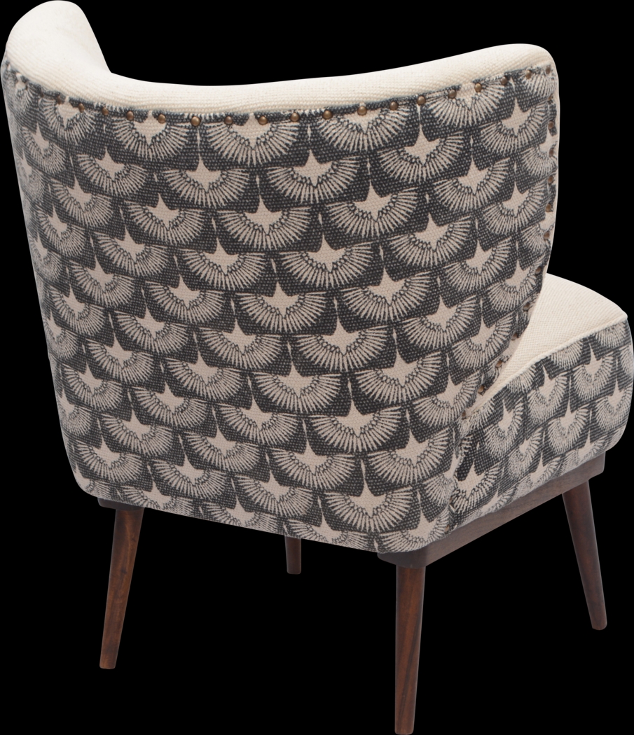 Sylili Cream/Black Accent Chair - Thumbnail - Image 4