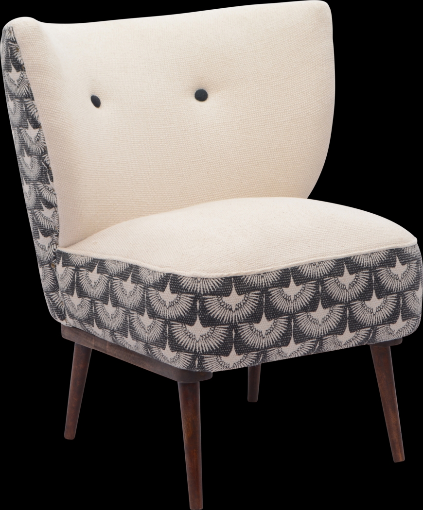 Sylili Cream/Black Accent Chair - Thumbnail - Image 8