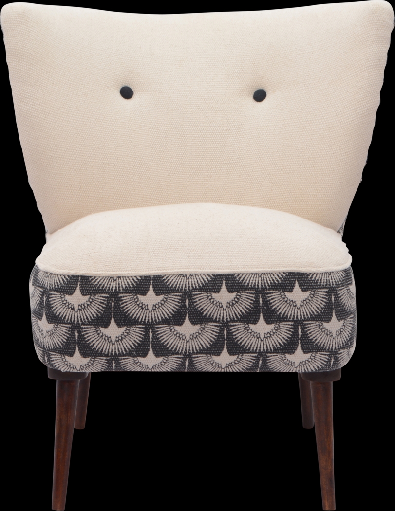 Sylili Cream/Black Accent Chair - Thumbnail - Image 1