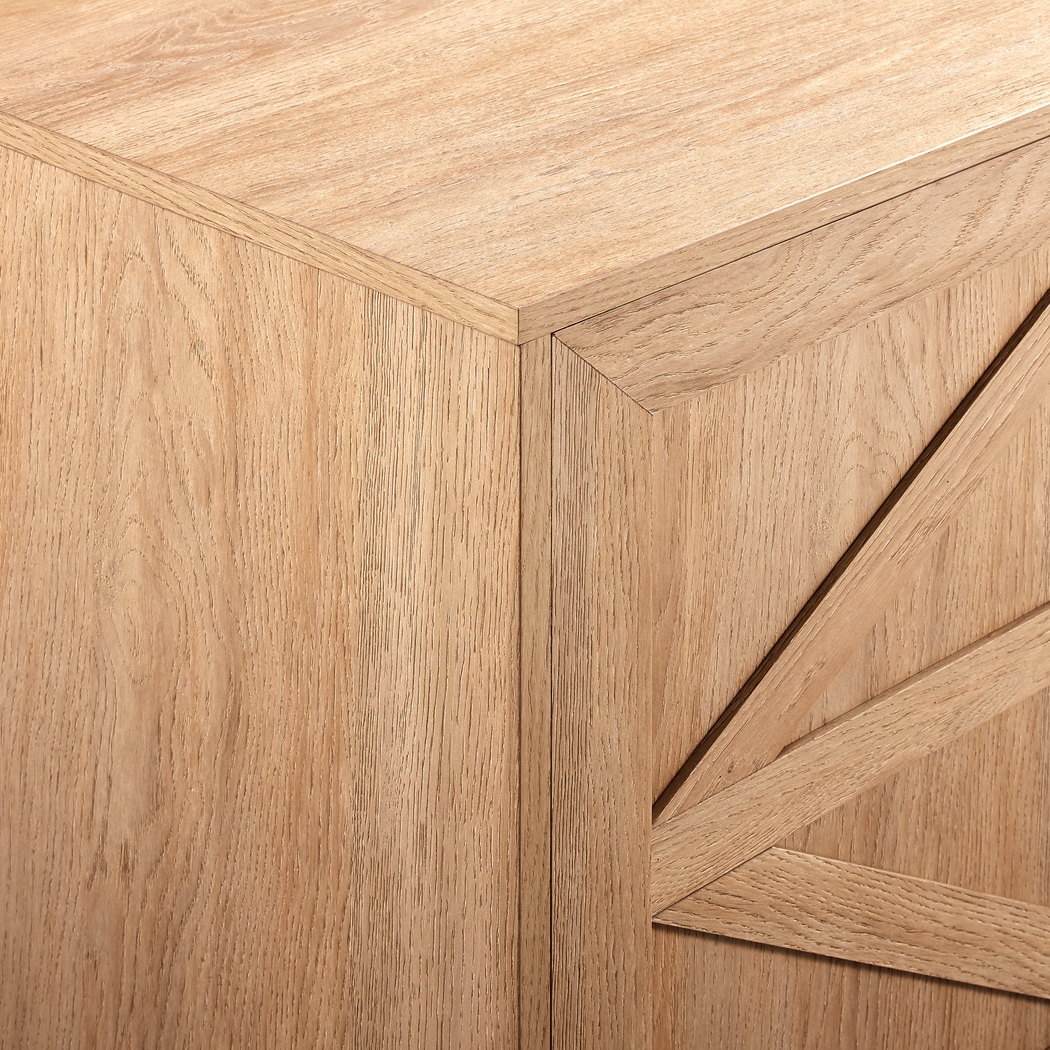 Sylvanfield Light Oak 58 in. Console, With Electric Fireplace - Thumbnail - Image 5