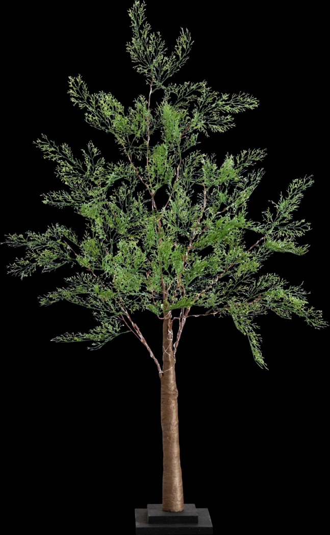 Sylvanus Green Silk Tree with Lights - Thumbnail - Image 1