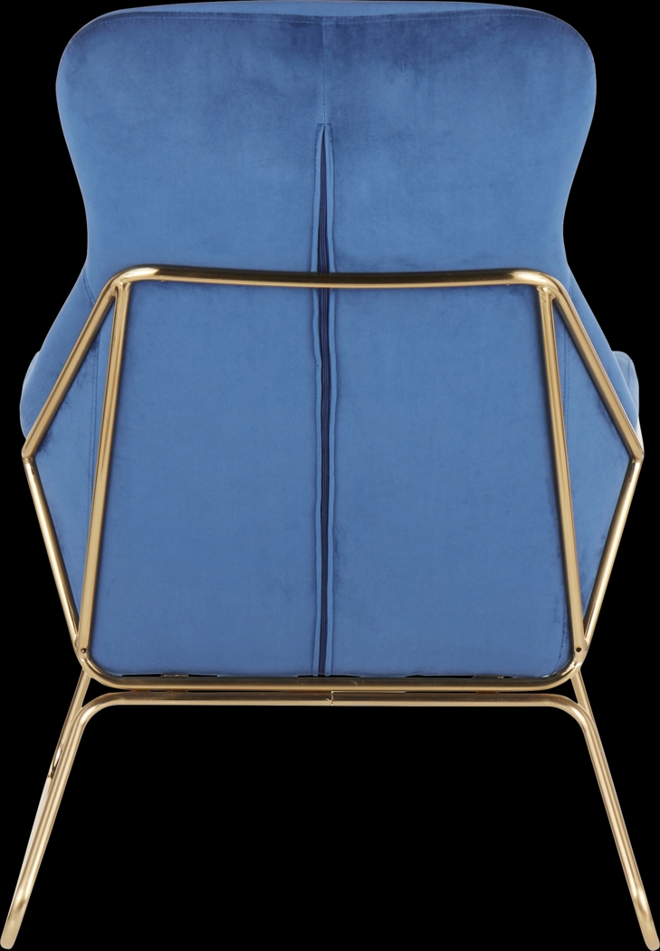 Sylvest Blue Accent Chair - Thumbnail - Image 4