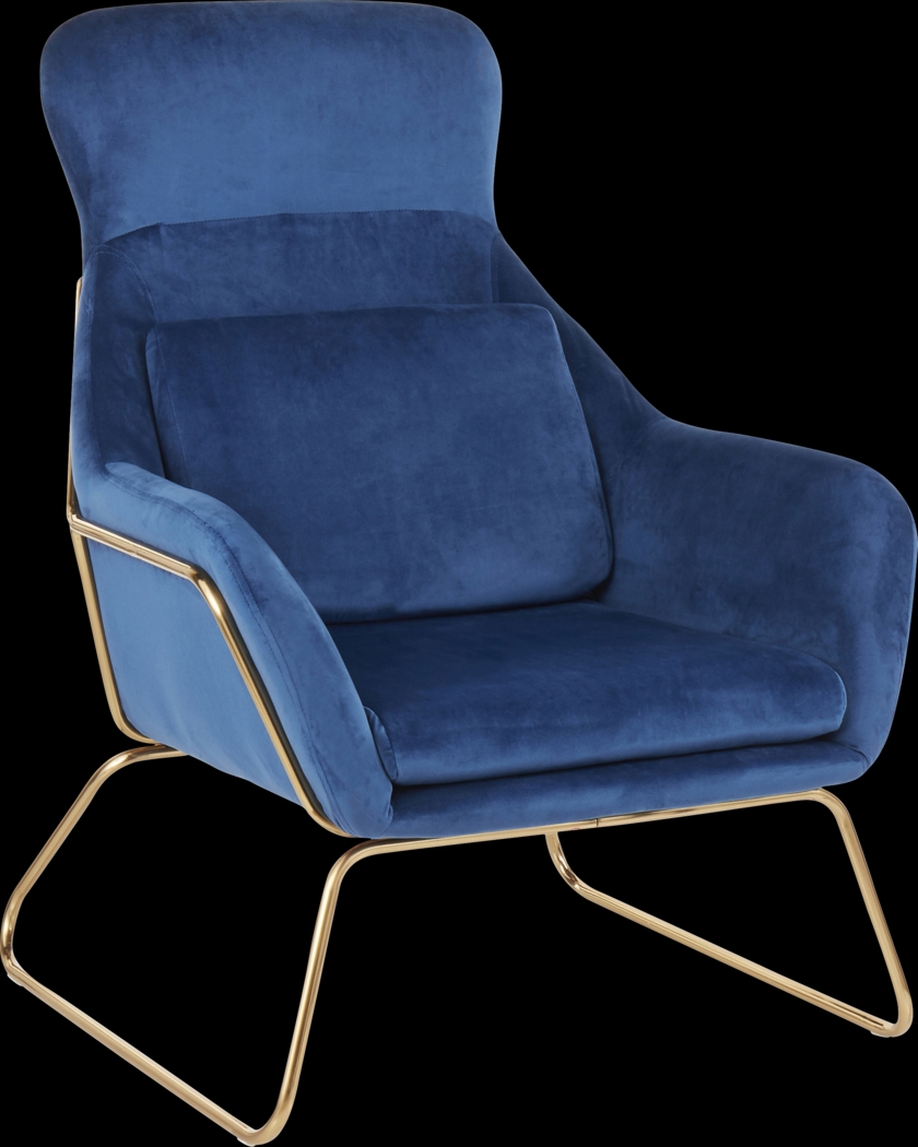 Sylvest Blue Accent Chair - Thumbnail - Image 9