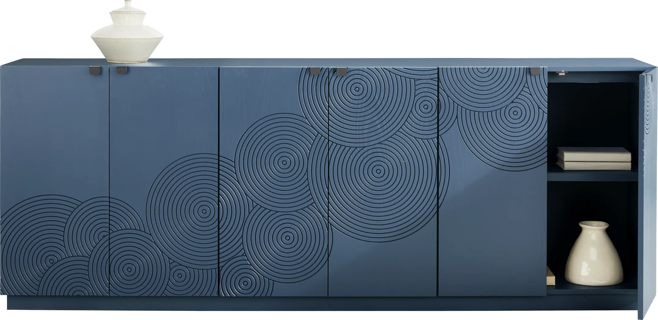 Sylvette Navy 90 in. Credenza - Thumbnail - Image 2