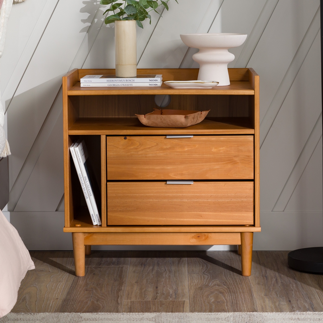 Symelo 2 Drawer Brown Nightstand - Thumbnail - Image 5