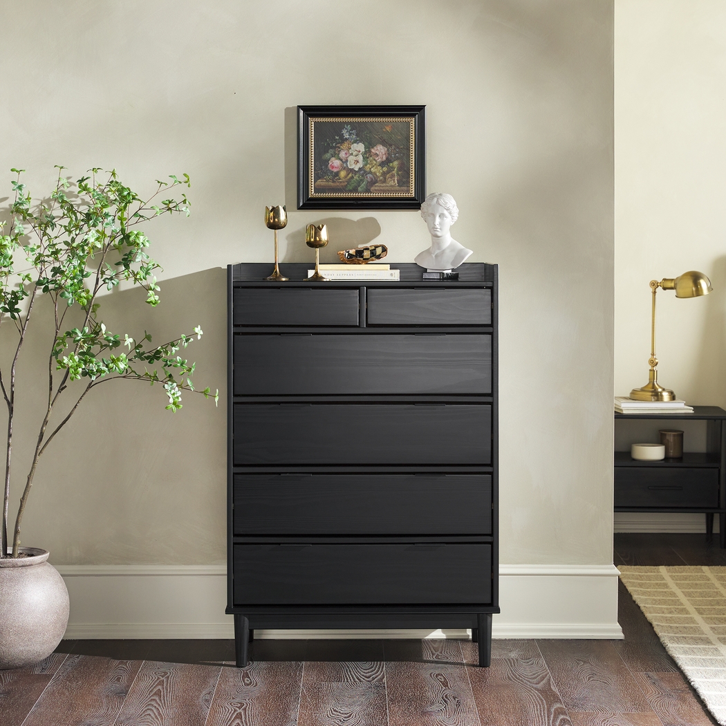 Symelo Black 6 Drawer Dresser - Thumbnail - Image 2