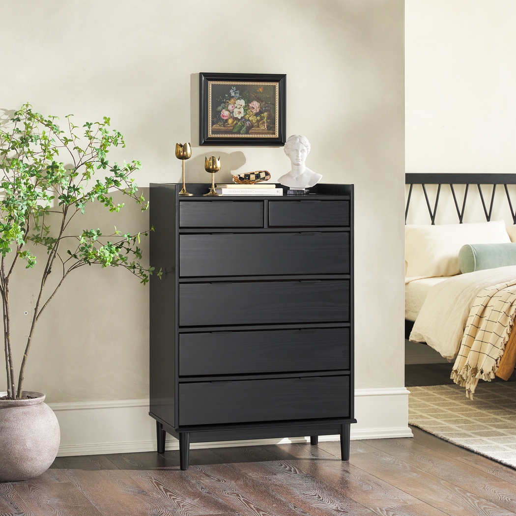 Symelo Black 6 Drawer Dresser - Thumbnail - Image 5