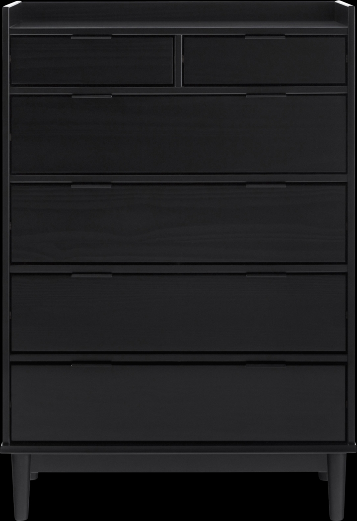 Symelo Black 6 Drawer Dresser - Thumbnail - Image 1