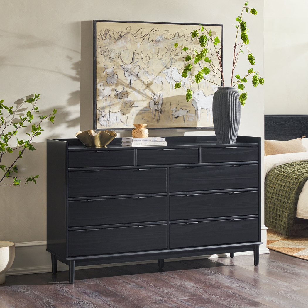 Symelo Black 9 Drawer Dresser - Thumbnail - Image 6