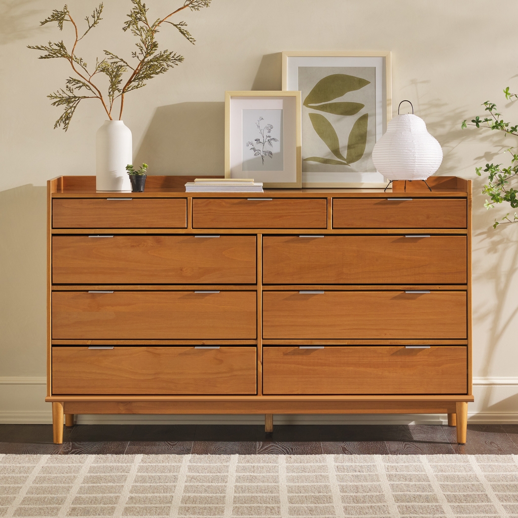 Symelo Caramel 9 Drawer Dresser - Thumbnail - Image 2