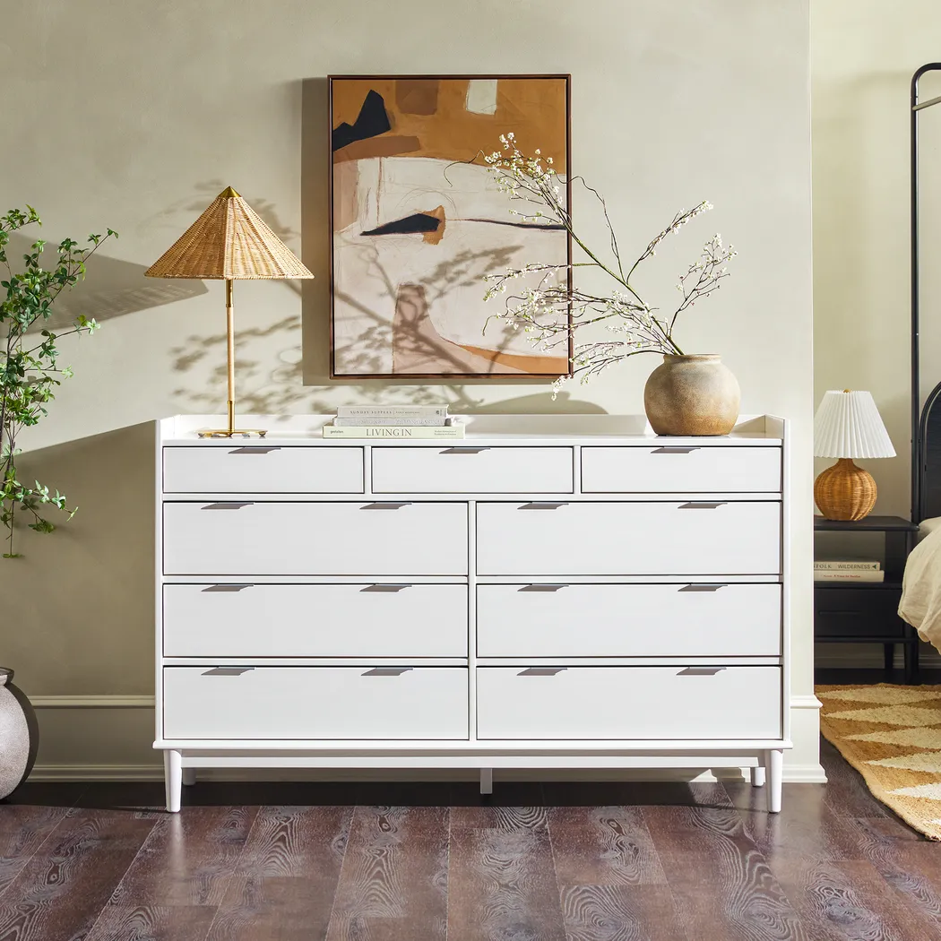 Symelo White 9 Drawer Dresser - Thumbnail - Image 2