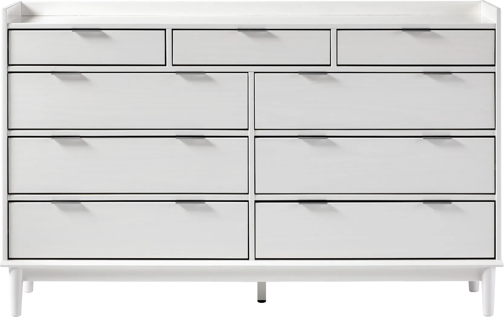 Symelo White 9 Drawer Dresser - Thumbnail - Image 1