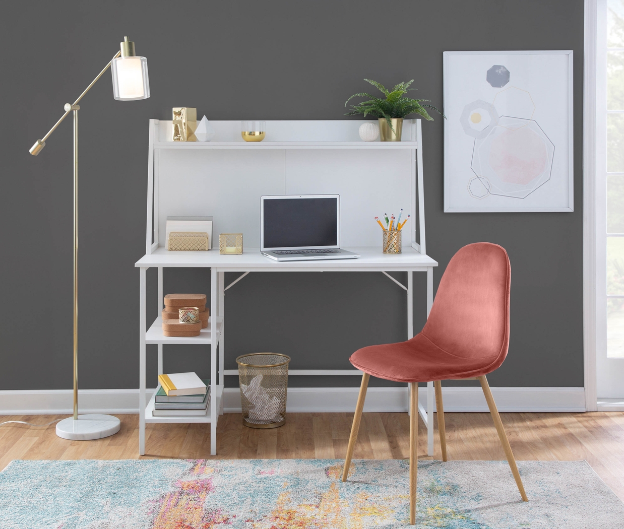 Symmes III Pink Dining Chair Set of 2 - Thumbnail - Image 7