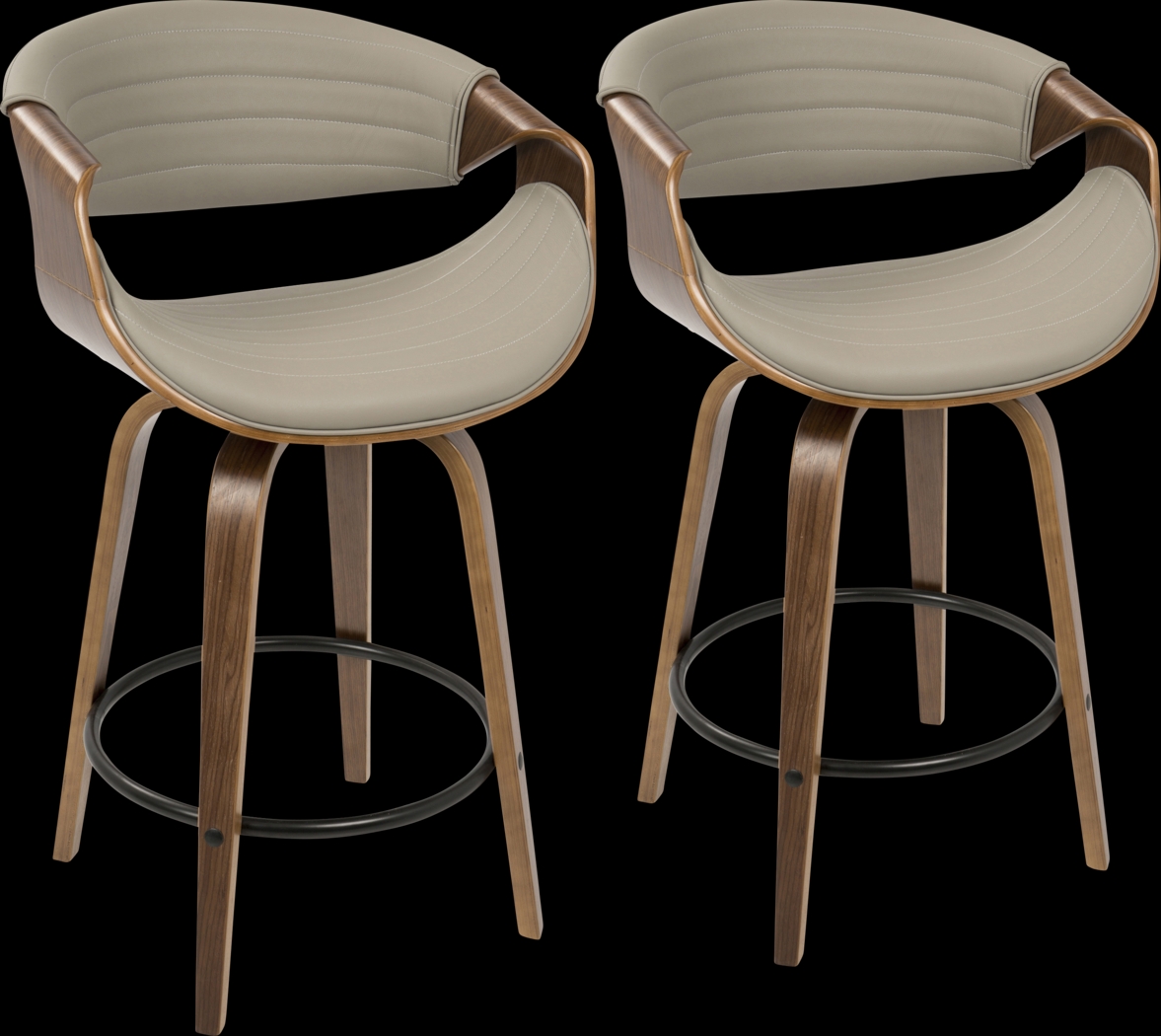 Symphony Place Gray Counter Height Stool (Set of 2) - Thumbnail - Image 1