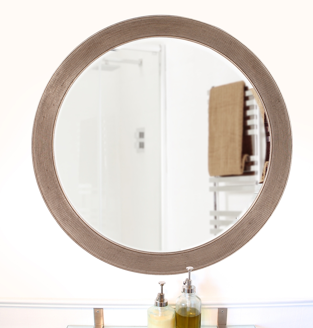 Syna Silver Round Mirror - Thumbnail - Image 3