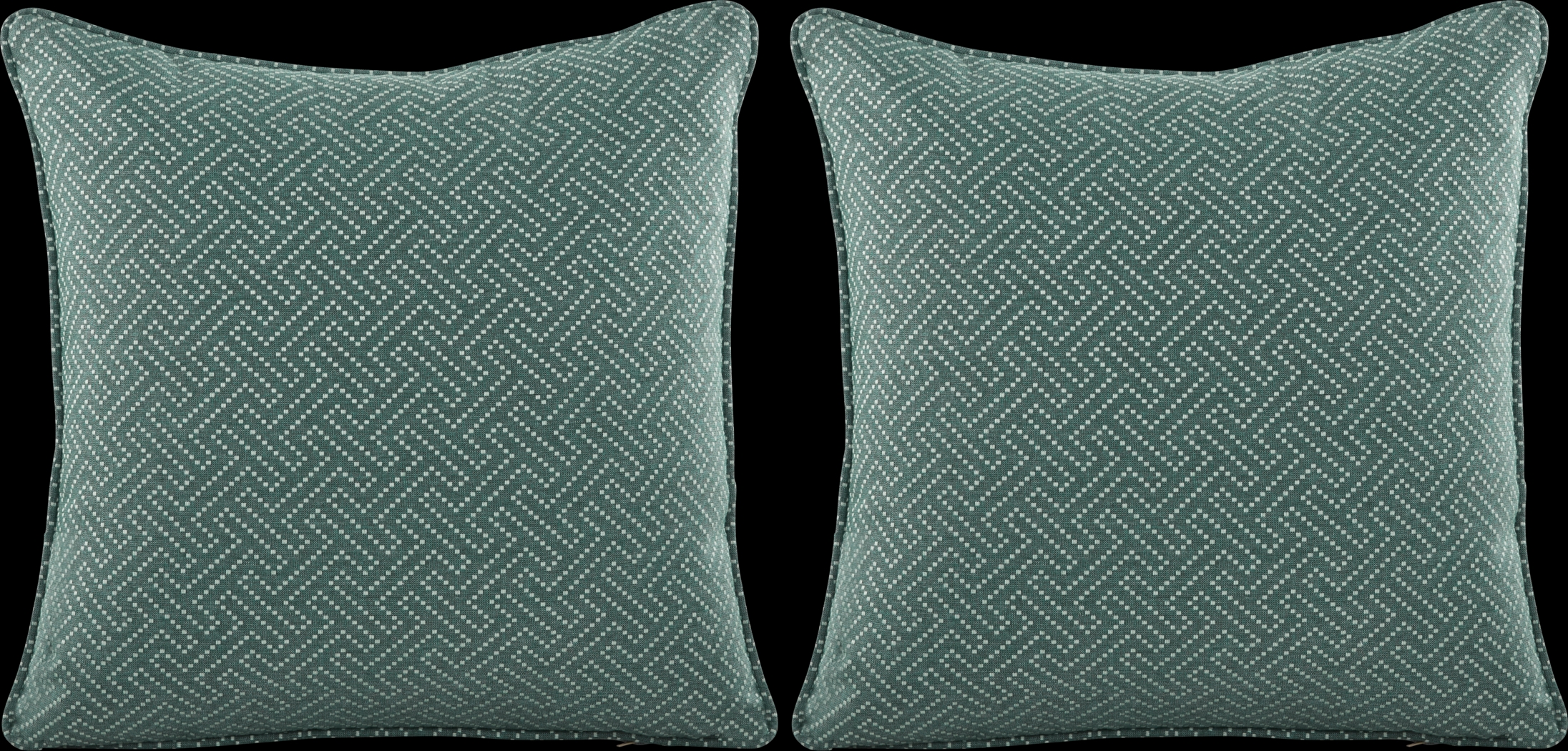 Syoto Teal Indoor/Outdoor Accent Pillow, Set of Two - Thumbnail - Image 1