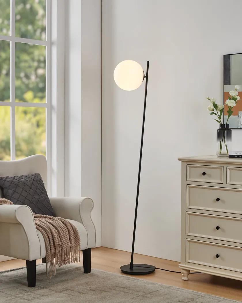 Syracuse Cave Black Floor Lamp - Thumbnail - Image 2