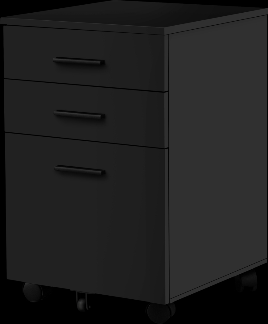 Syreeta Black Filing Cabinet - Thumbnail - Image 1