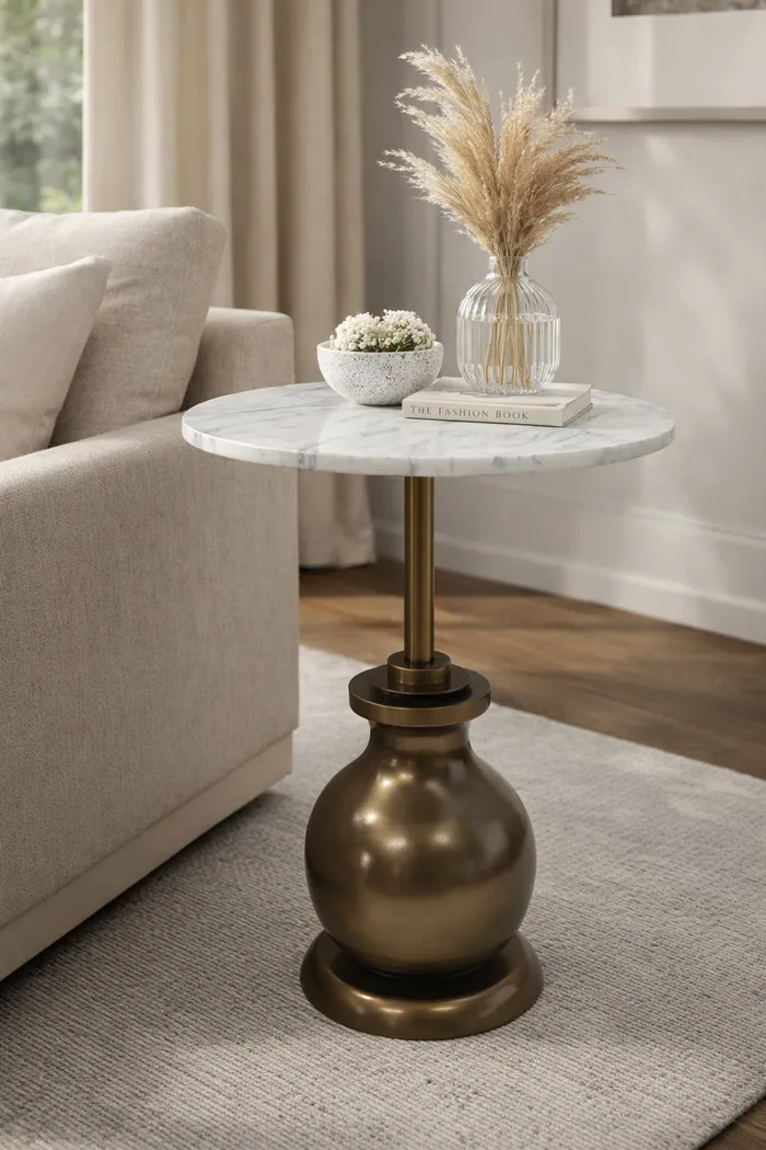 Syro White Accent Table - Thumbnail - Image 2