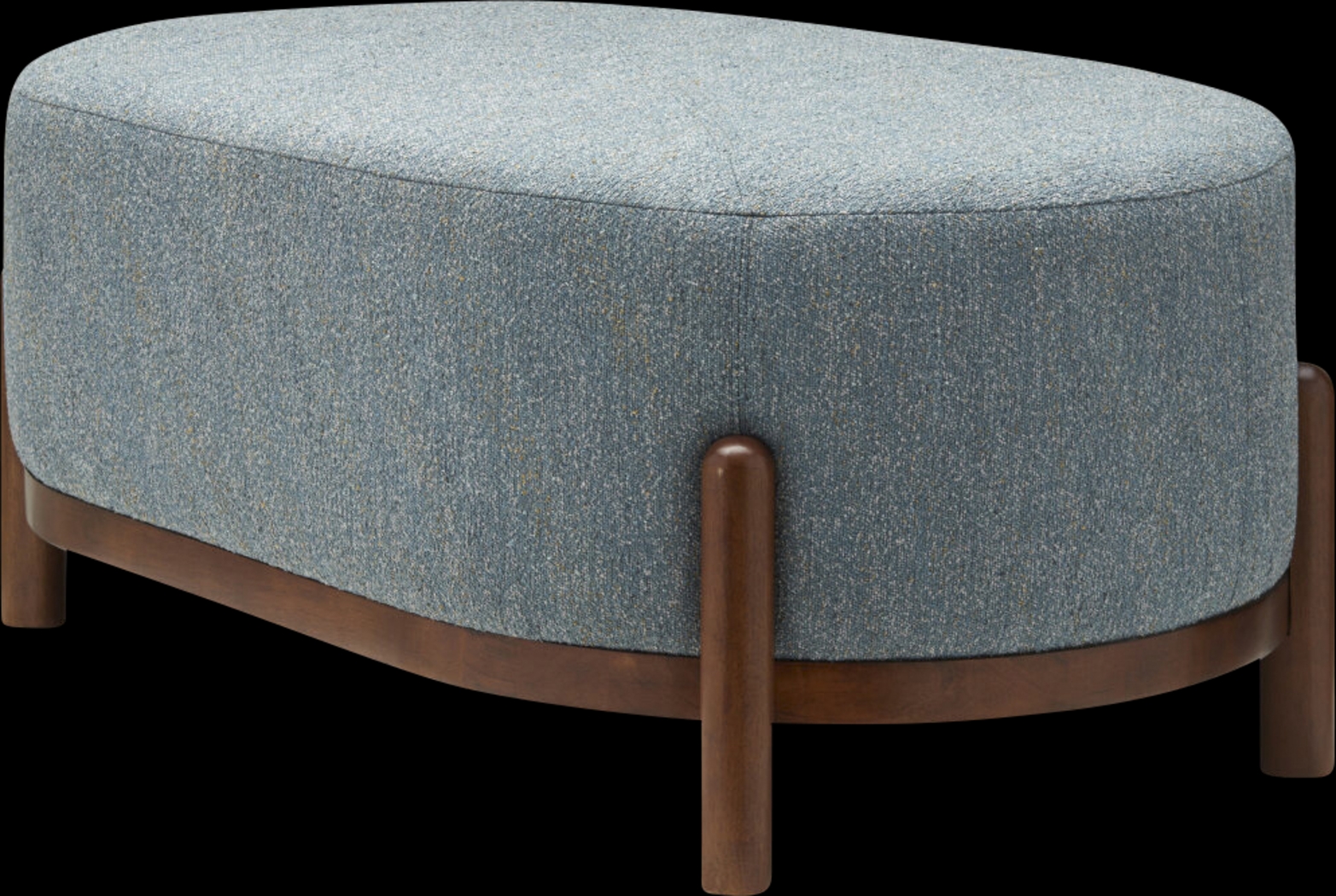 Syrus Blue Ottoman - Thumbnail - Image 1