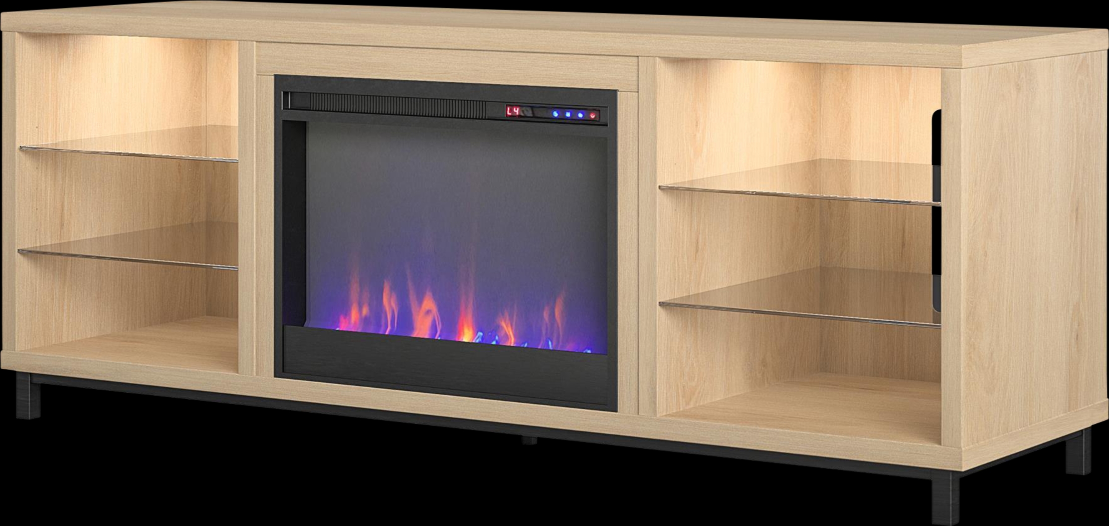 Tabbert Brown 64 in. Console with Electric Fireplace - Thumbnail - Image 2