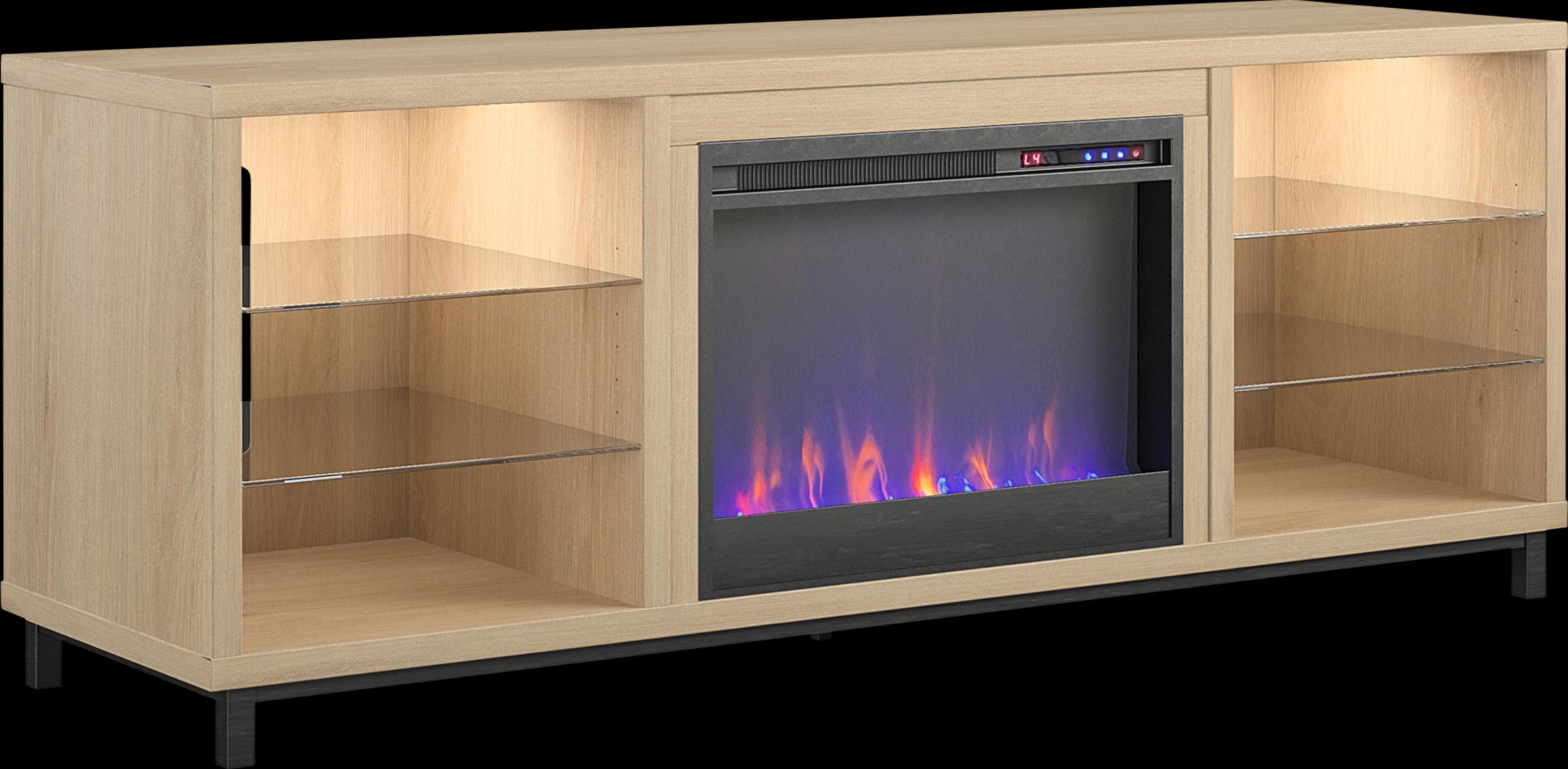 Tabbert Brown 64 in. Console with Electric Fireplace - Thumbnail - Image 3