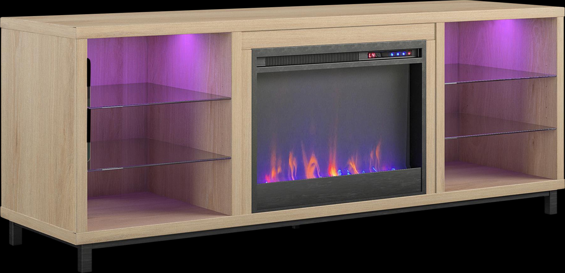 Tabbert Brown 64 in. Console with Electric Fireplace - Thumbnail - Image 5