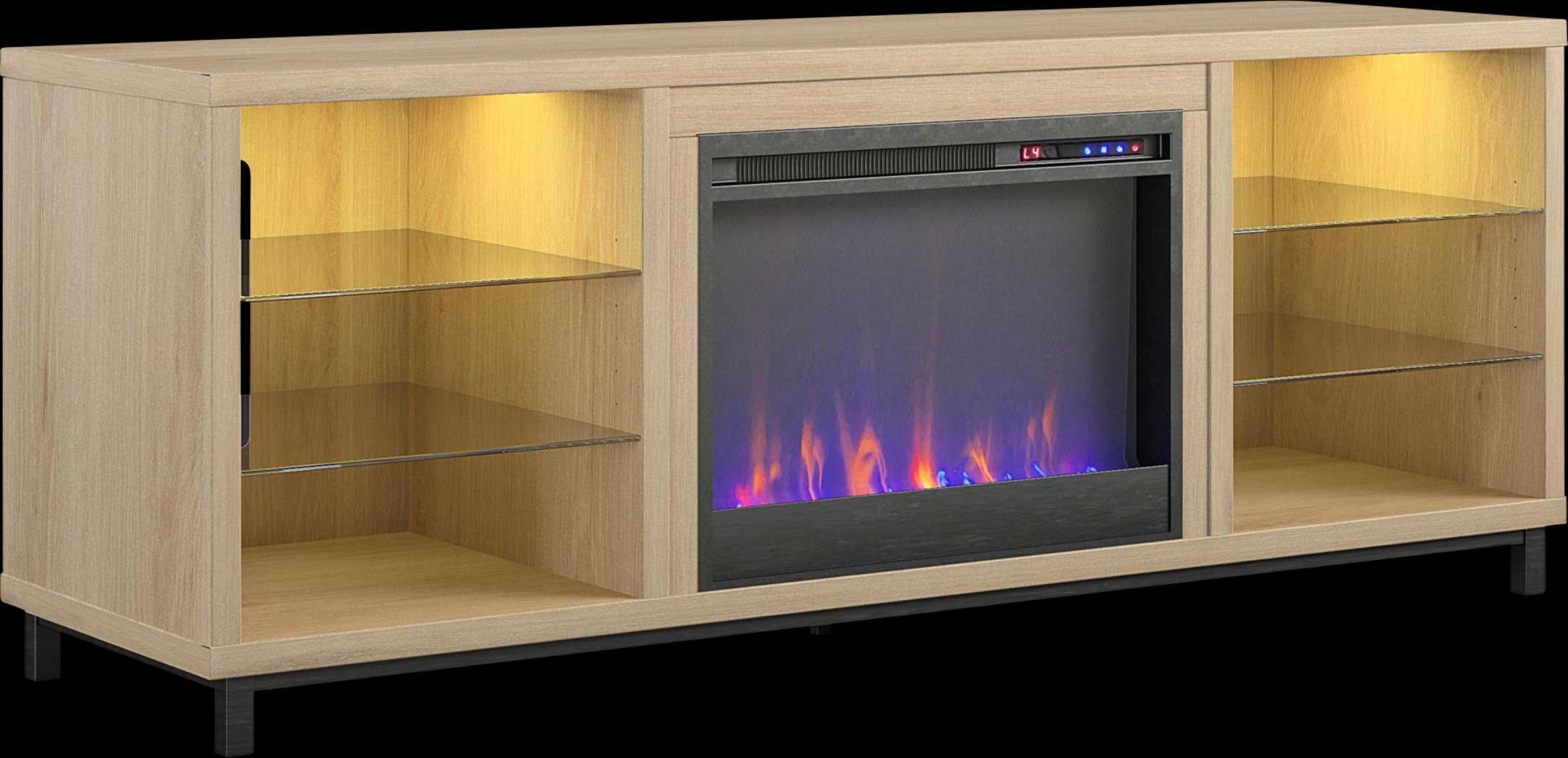 Tabbert Brown 64 in. Console with Electric Fireplace - Thumbnail - Image 6