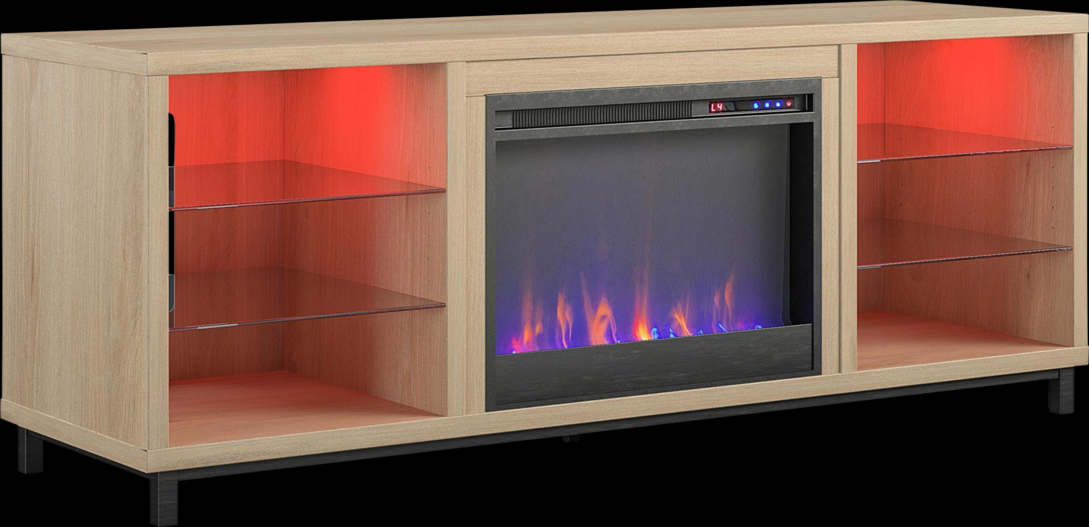 Tabbert Brown 64 in. Console with Electric Fireplace - Thumbnail - Image 8