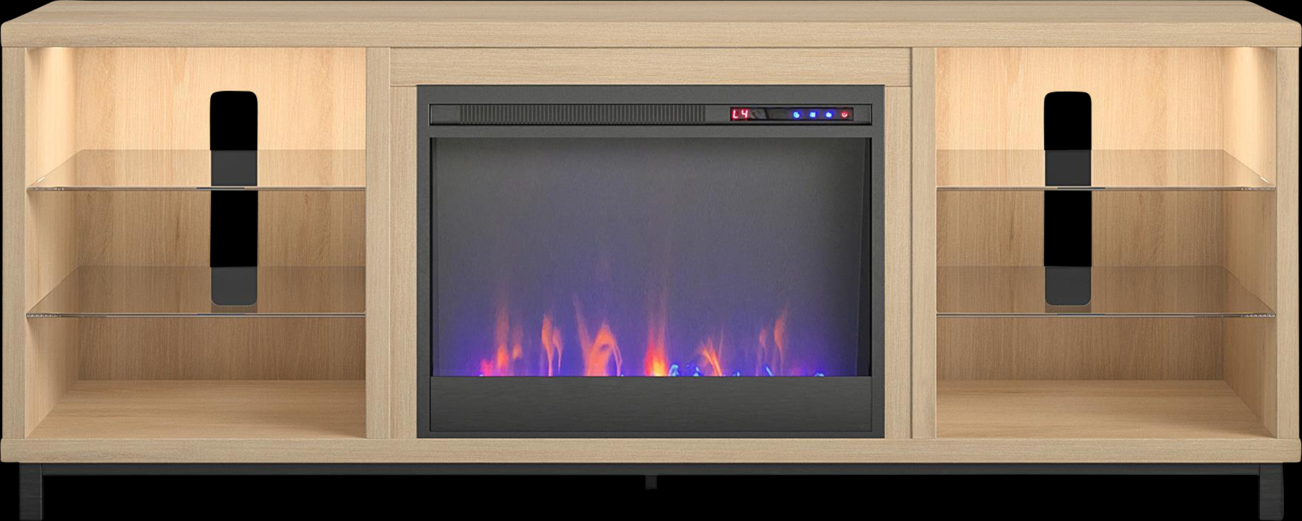 Tabbert Brown 64 in. Console with Electric Fireplace - Thumbnail - Image 1