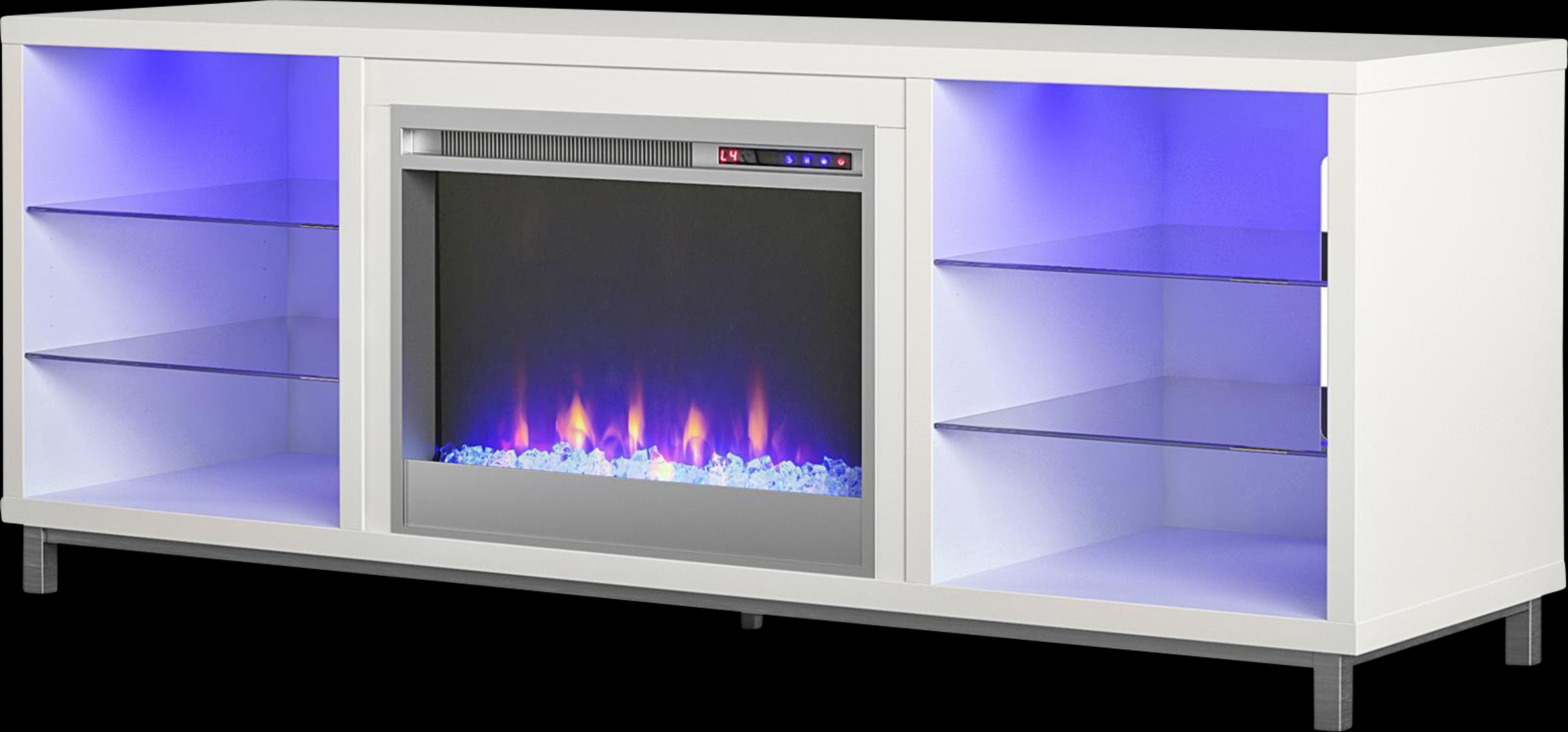 Tabbert White 64 in. Console with Electric Fireplace - Thumbnail - Image 2