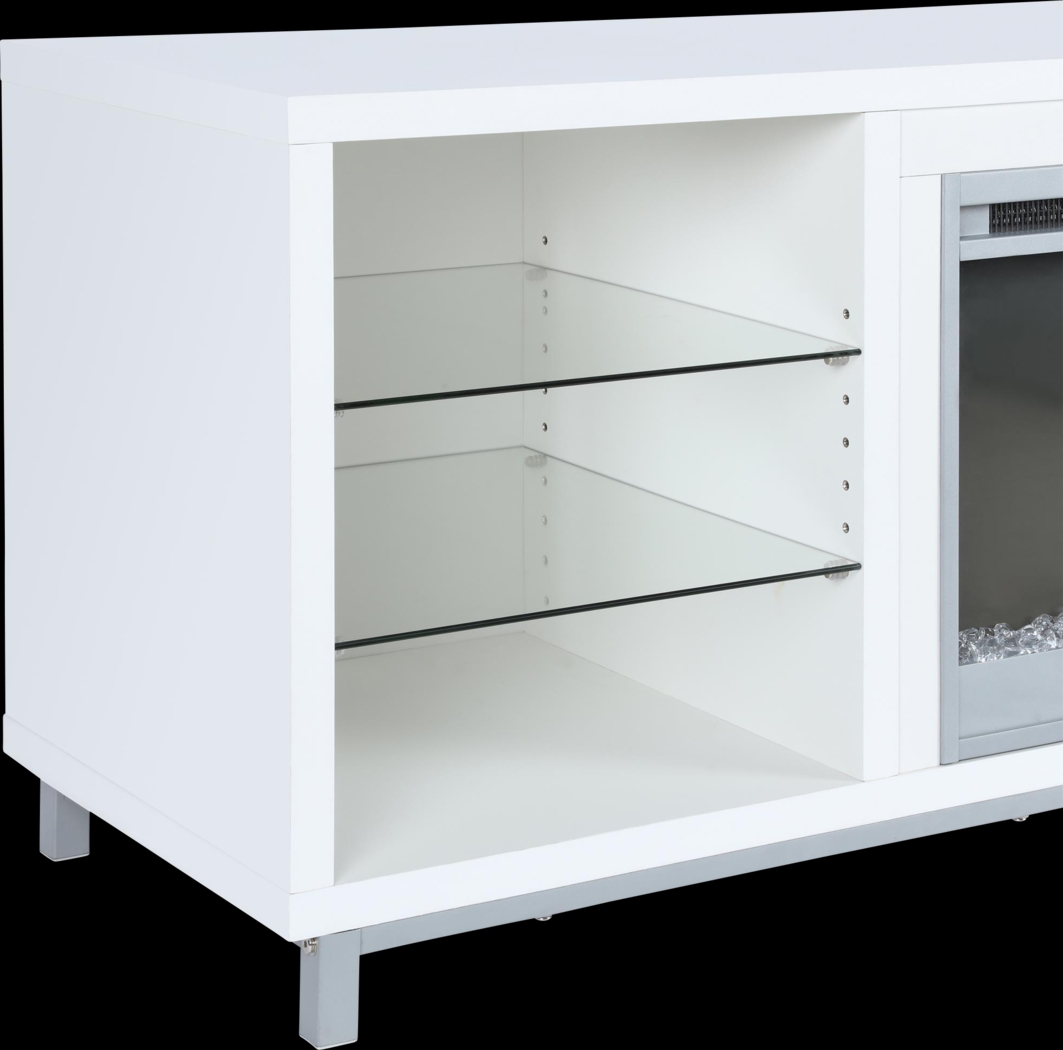 Tabbert White 64 in. Console with Electric Fireplace - Thumbnail - Image 5