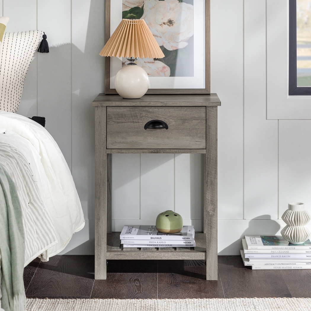 Tabbystone Gray Nightstand - Thumbnail - Image 2