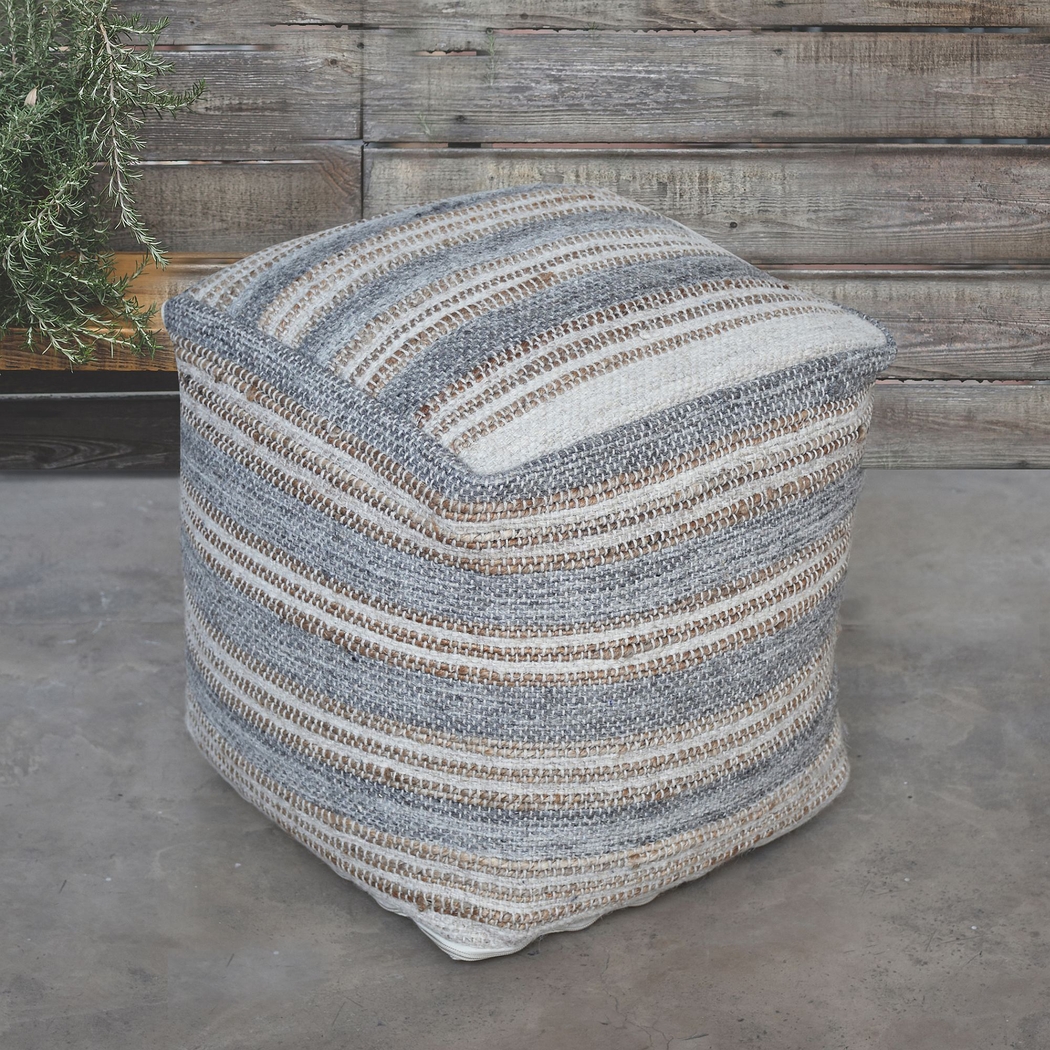 Taberwood Blue Pouf - Thumbnail - Image 2
