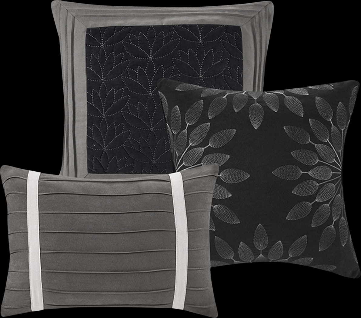 Tabosa Black 7 Pc Full Comforter Set - Thumbnail - Image 10