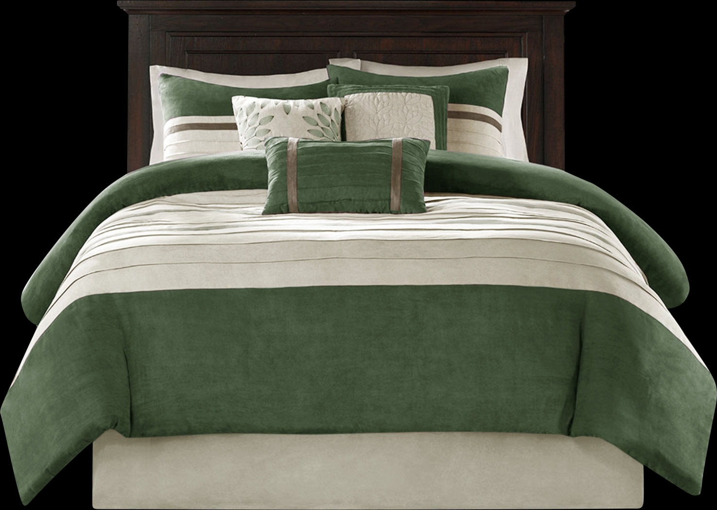 Tabosa Green 7 Pc King Comforter Set - Thumbnail - Image 4