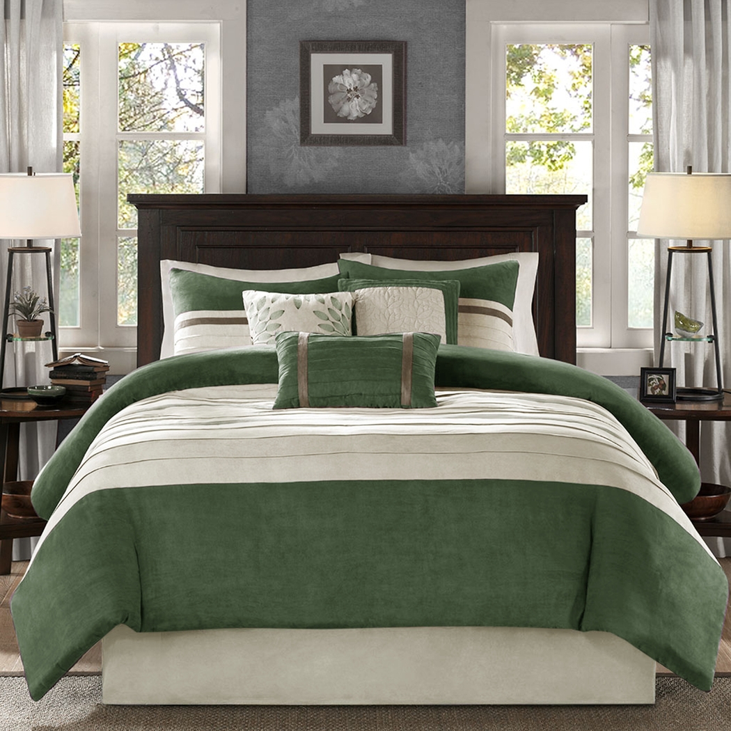 Tabosa Green 7 Pc Queen Comforter Set - Thumbnail - Image 2