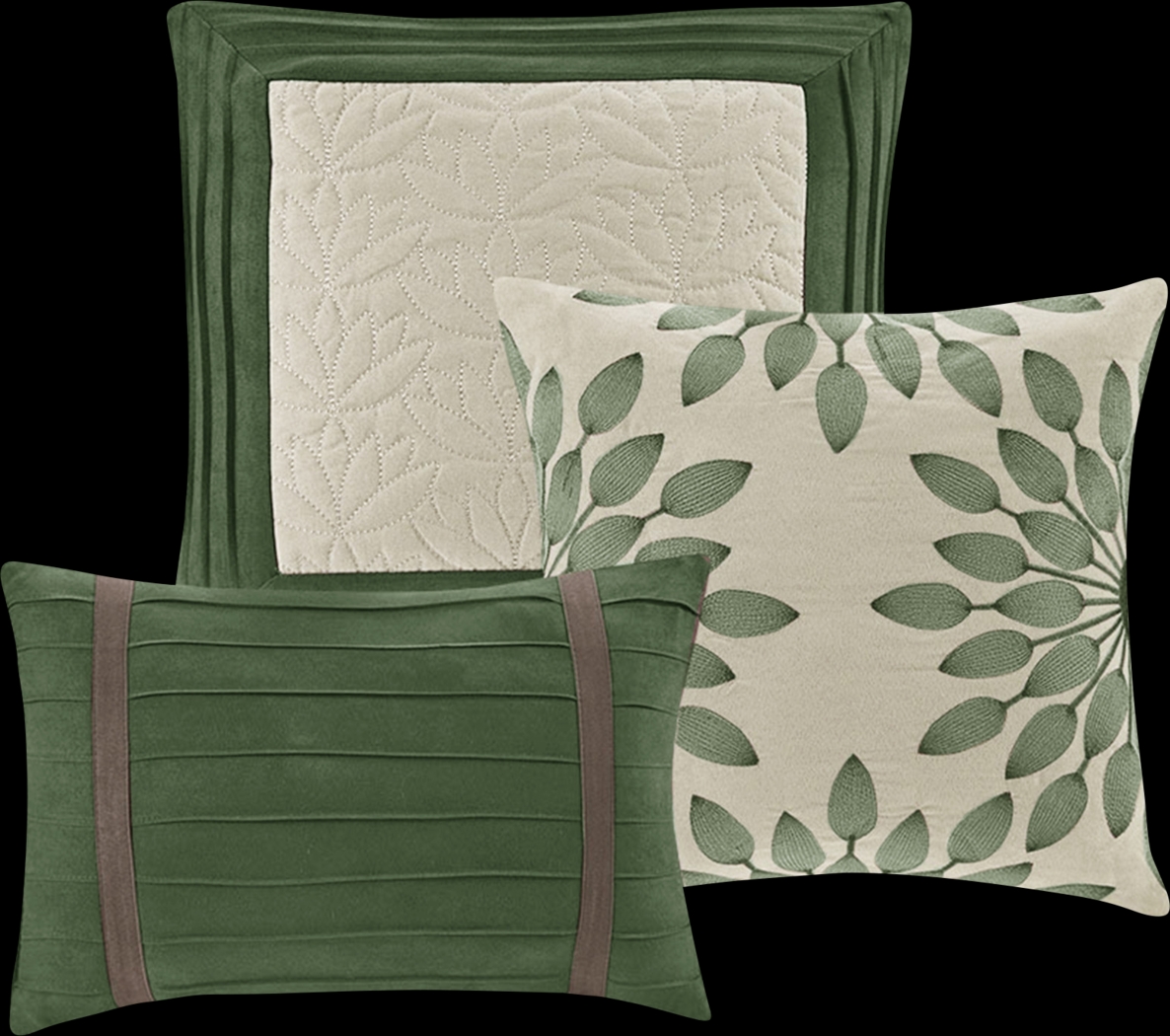 Tabosa Green 7 Pc Queen Comforter Set - Thumbnail - Image 11