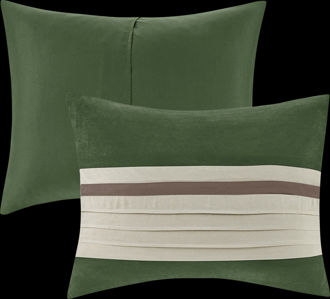 Tabosa Green 7 Pc Queen Comforter Set - Thumbnail - Image 12