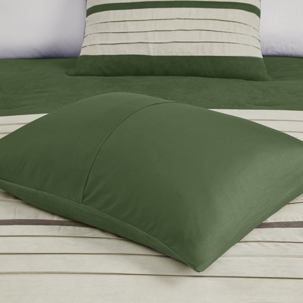 Tabosa Green 7 Pc Queen Comforter Set - Thumbnail - Image 10