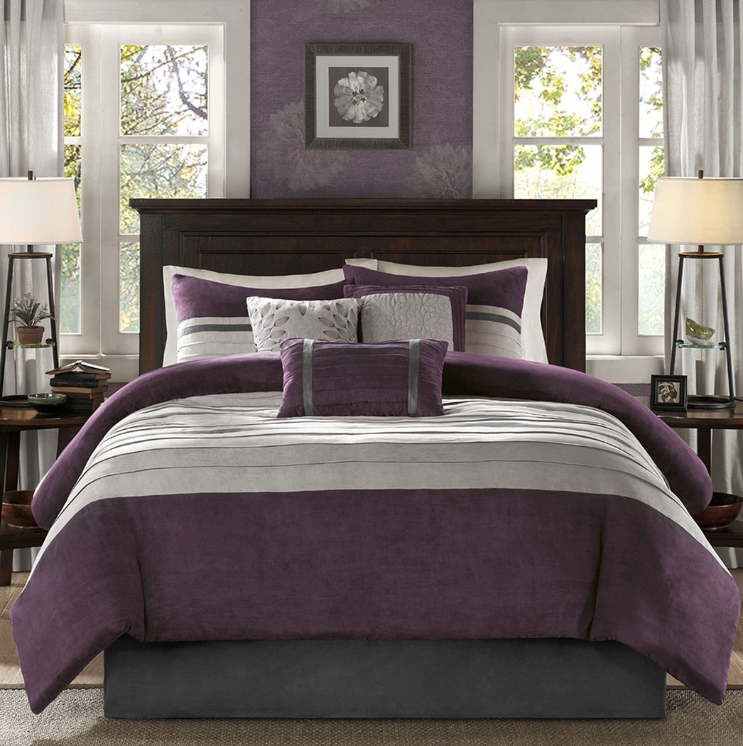 Tabosa Purple 7 Pc Full Comforter Set - Thumbnail - Image 2