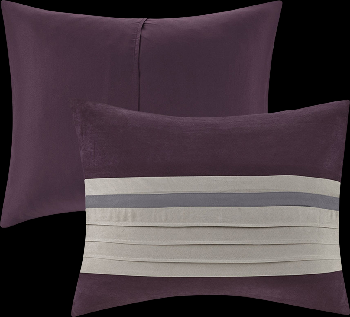 Tabosa Purple 7 Pc Full Comforter Set - Thumbnail - Image 5
