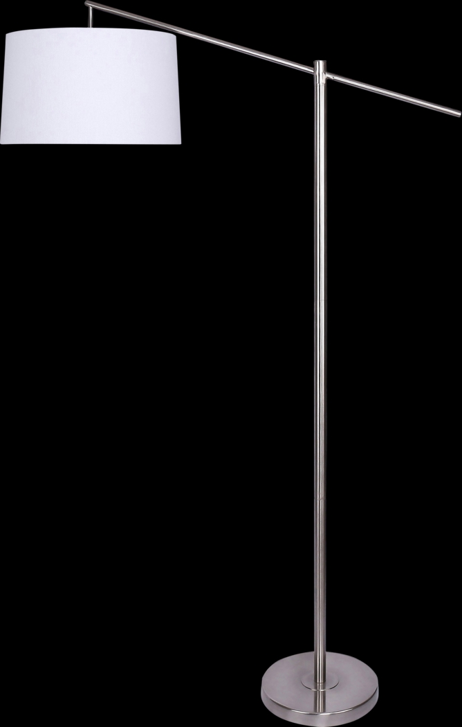 Tackett Loop Nickel Floor Lamp - Thumbnail - Image 1